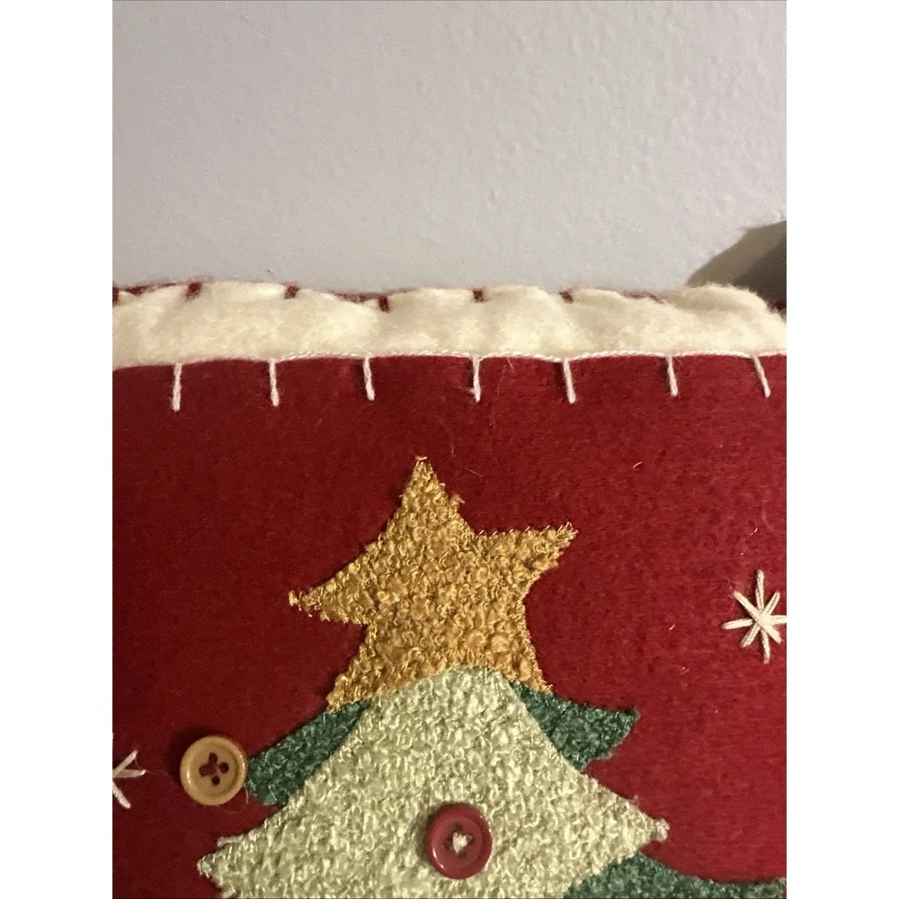 Christmas Tree  Holiday Throw Pillows Target Square 11x11 White Red Set 2‎